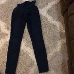 Dark denim maternity jeggings